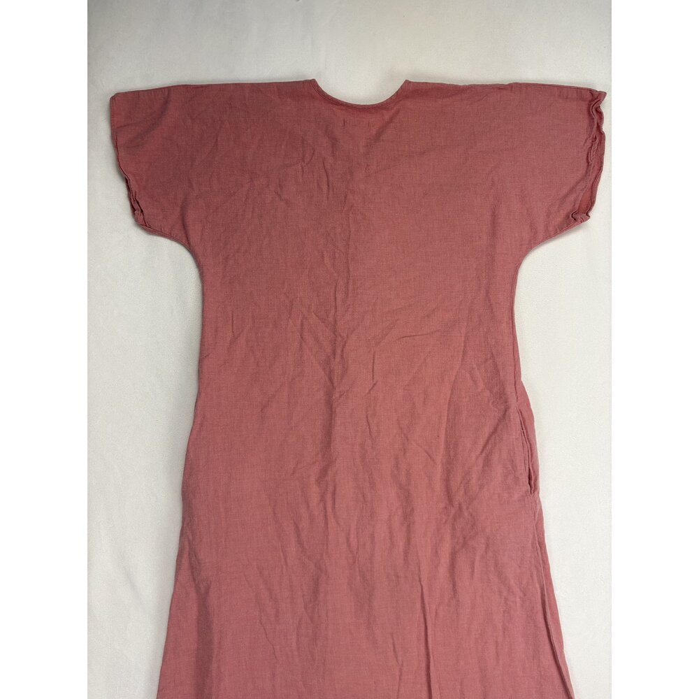 Storq Maxi Dress Size 2 Henley Dolman Sleeve Dusty Rose - Picture 8 of 12